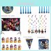 Impressive Demon Slayer Kids Birthday Party Decorations With Banners Balloons And Stickers