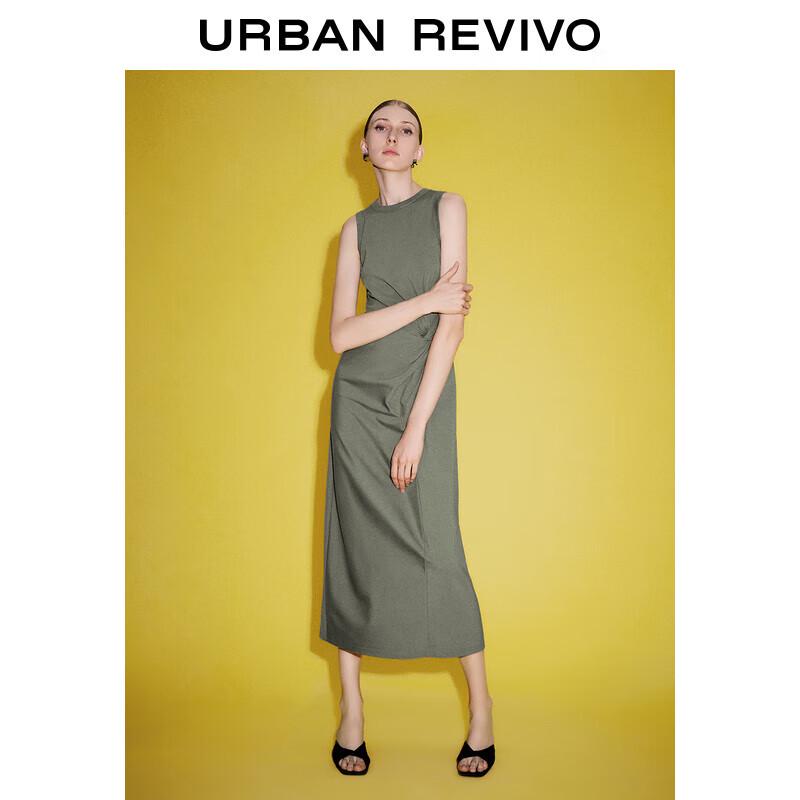 

UR Women s Elegant Ruched Sleeveless Midi Dress S