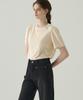 Deuloupisumeon Puff Sleeve Supima Cotton Short Sleeve T-Shirt [Cream]
