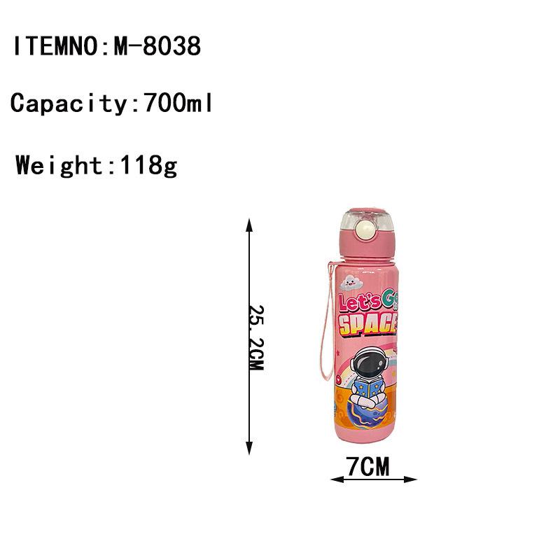 Cartoon Astronaut Portable Straw Water Cup for Kids