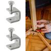 U-shaped Clip C-clamp Jaw Cabine Drawer For Mounting 1 2 4pcs Hardware M6 Threaded Hole Silver Stainless Steel
