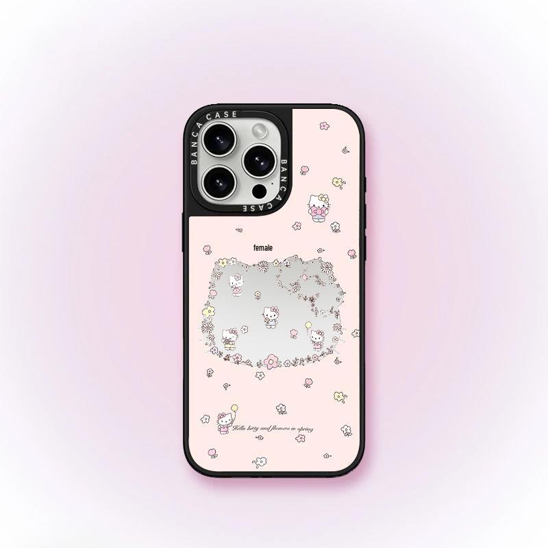 

Hello Kitty Floral Phone Case for Apple 14 Pro and 14 Pro Max - Personalized Soft Case with Card Holder Apple 11 Pro