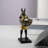 Egyptian Anubis God Resin Statue With Storage Bowl Ancient Mythological Decors Home Office Decoration Holder Tray P9YB