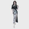 2024 Spring/Summer Retro Chic Cheongsam: Women's Sexy High-End Long Slit Dress
