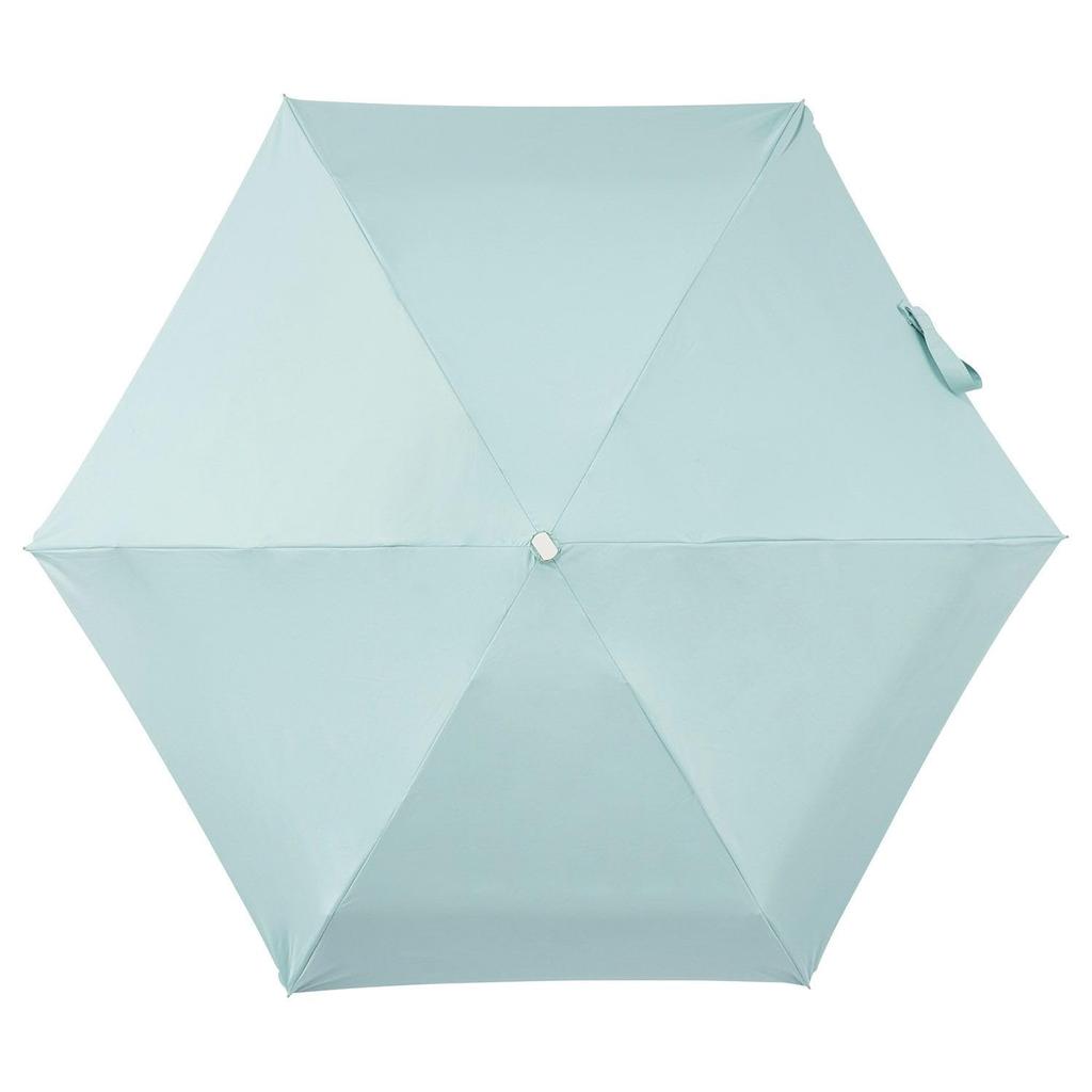 Moonbat Folding Sun and Rain Light Heat UV 5 Flat Mini Blue [Esta] Women's Parasol, Protection, Blocking, Blocking, Protection, Split,