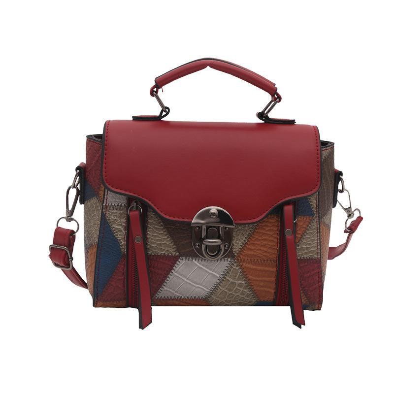 Textured bag women's new fashion highend handbag versatile shoulder large capacity messenger bag commuter bag