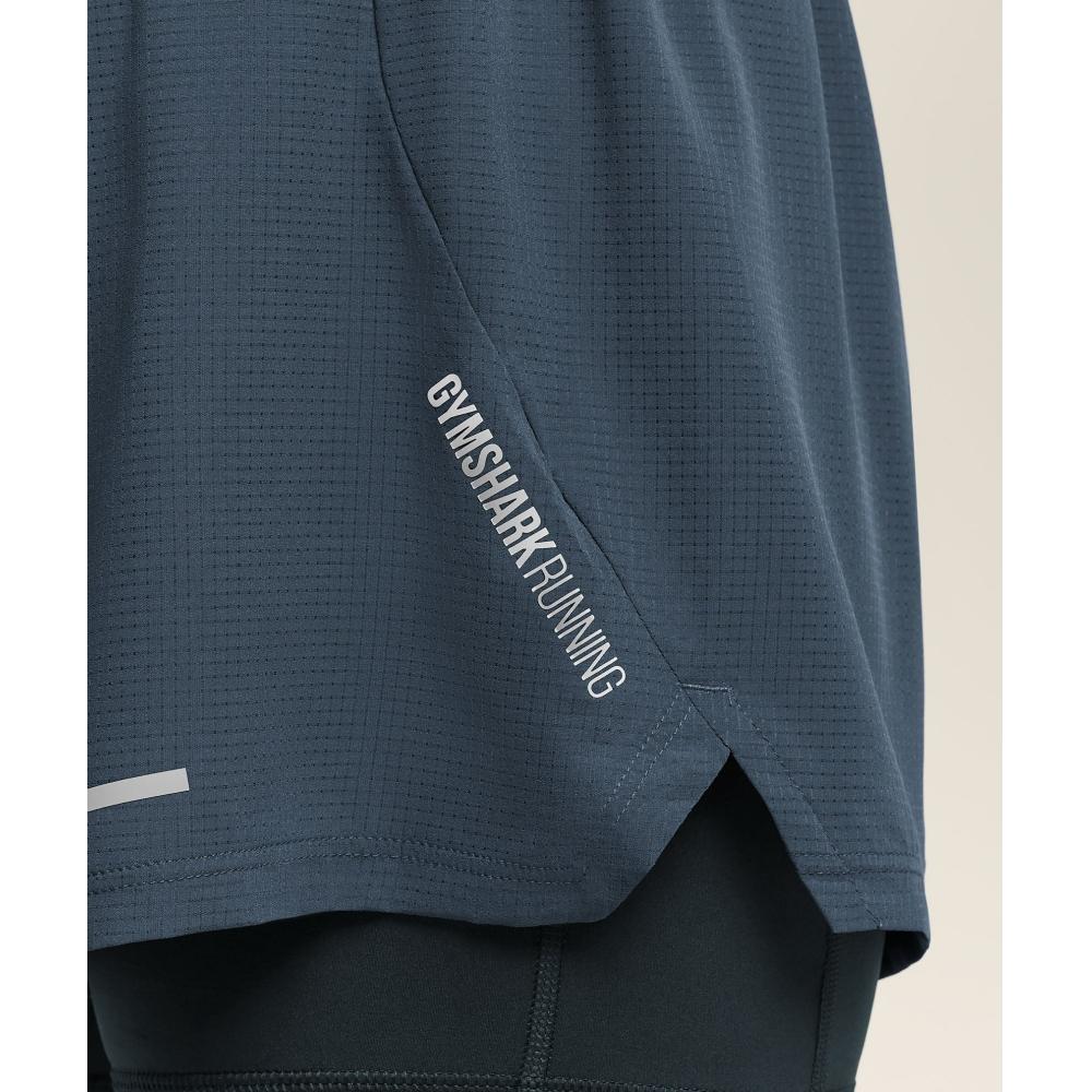 Gymshark Running 4  2in1 Shorts Gs Stealth Blue Gs Deep Petrol Blue A3b9p Ud7p