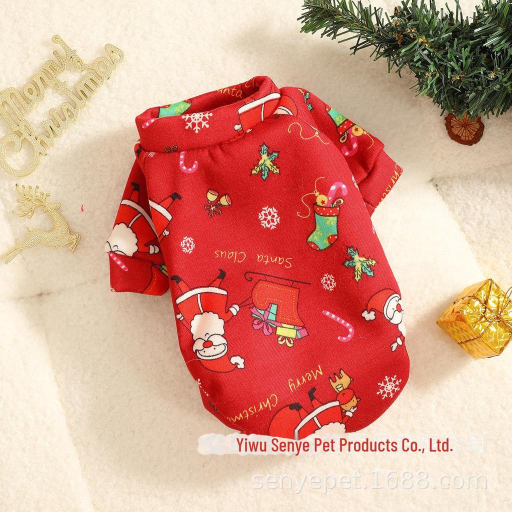 Dual-Color Pet Winter Hats: Festive Cat & Dog Costume for Christmas Season