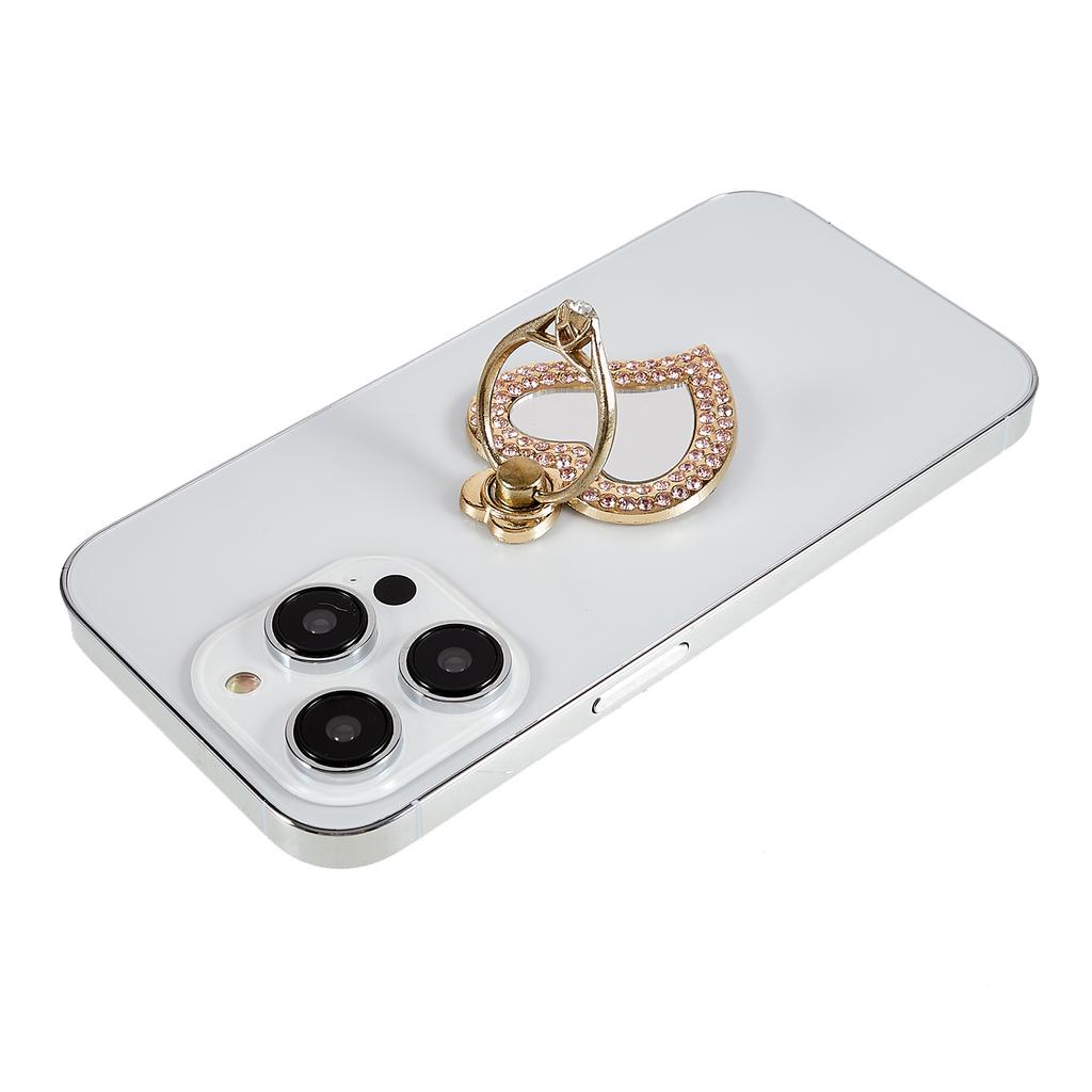 Mirror Finger Ring Holder Metal Cell Phone Grip Bracket Rotation Finger Ring Kickstand