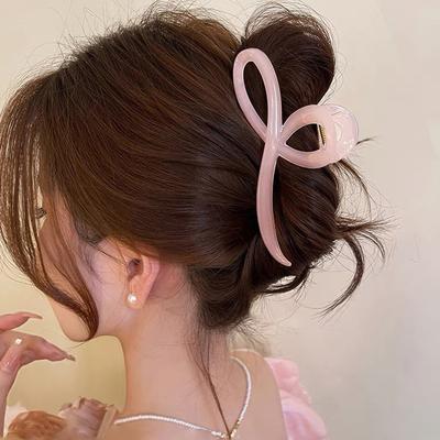 Korean Female Acrylic Transparent Jelly Grab Clip Hair Crab Ponytail Braid Claw Sweet Female Hair Clip Hair Accessories
