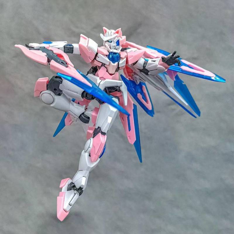 00Qan HG 1/144 Cat Ear Ver Pink Blue Black Color Options Mecha Assembly Model Kit Action Figures Anime Boys Toys Collectible