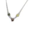 Les Trésors De Lily [N2778] - Silver Necklace 'Inspiration' 3 Ambers (rhodium-plated) - 8x6 Mm