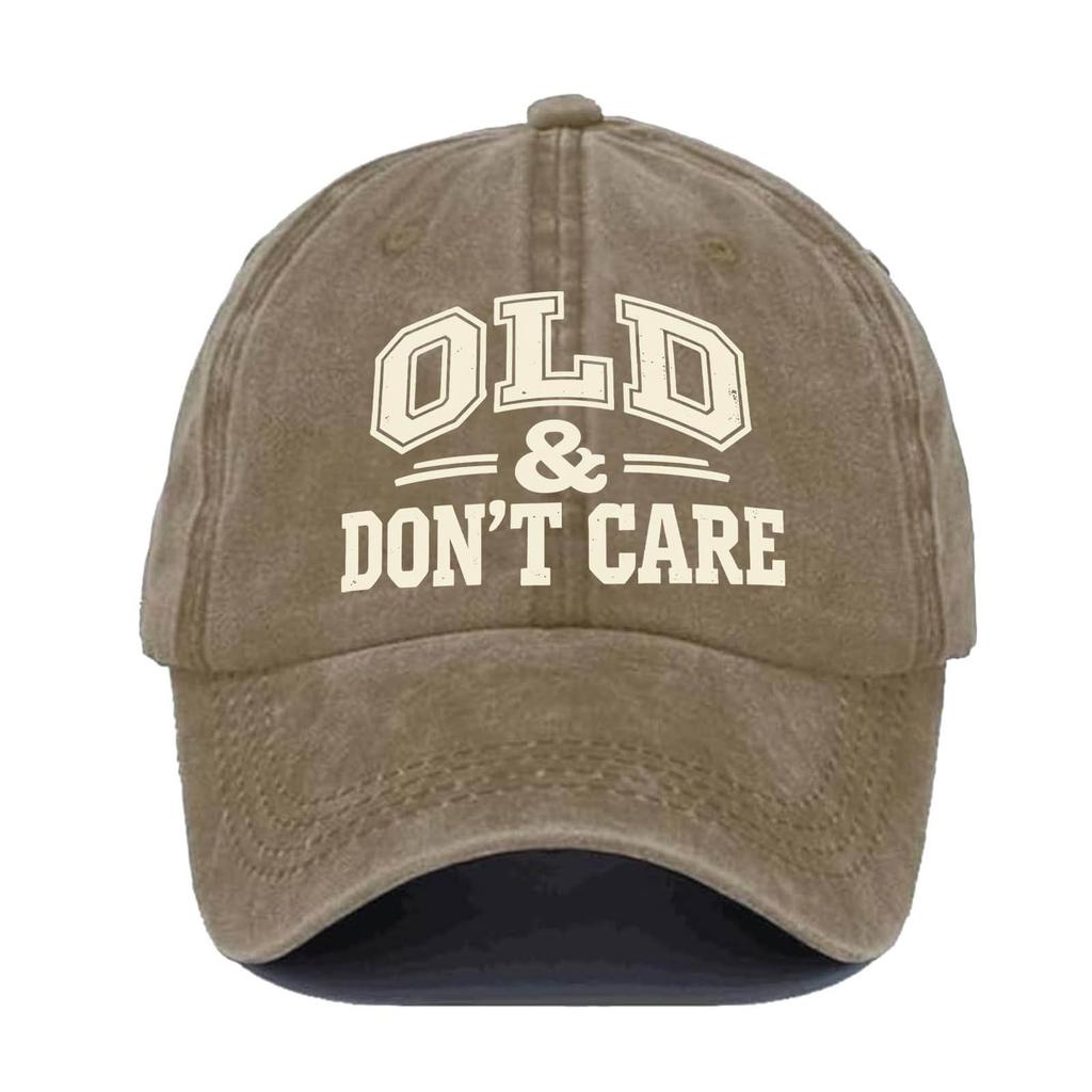European and American Washed Soft-top Baseball Cap Female Letter OLD Printing Spring and Summer Curved-brimmed Outdoor Sun Hat Male