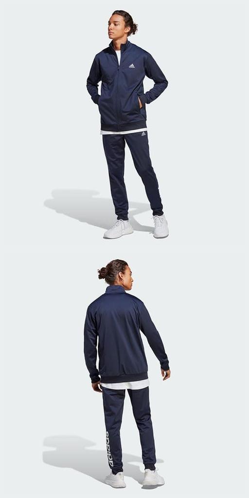 Adidas ECT04 Linear Logo Tricot Tracksuit Legend Size Men's Set, Ink/White (HZ2219), J/M