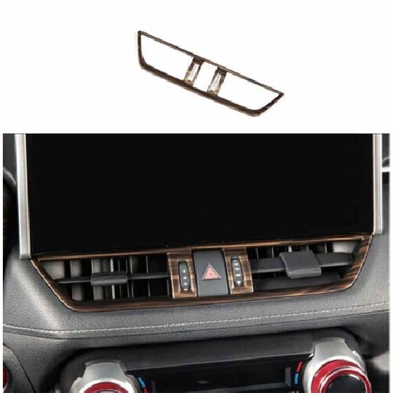 Wood Grain For Toyota RAV4 Interior Middle Air Outlet Vent Cover Trim -