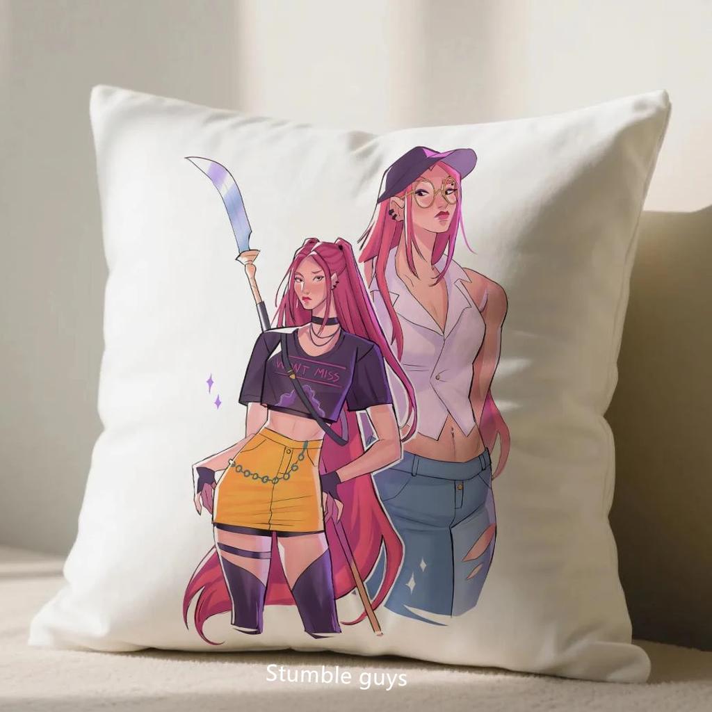 Kpop Sofa 45X45cm Pillowcase Demon Hunters Anime Cushion Cover Soft