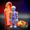 3D Printed Egyptian Pharaoh Creative Toy Model Mummy Decorative Gifts Ornament Realistic Movable Mummy + Sphinx Set