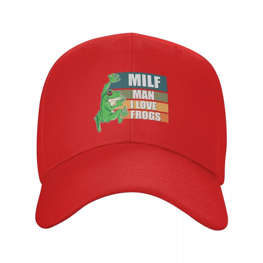 Man I Love Frogs Milf Meme Art Baseball Caps Snapback Men Women Hats Outdoor Cap Streetwear Baseball Hat Casquette