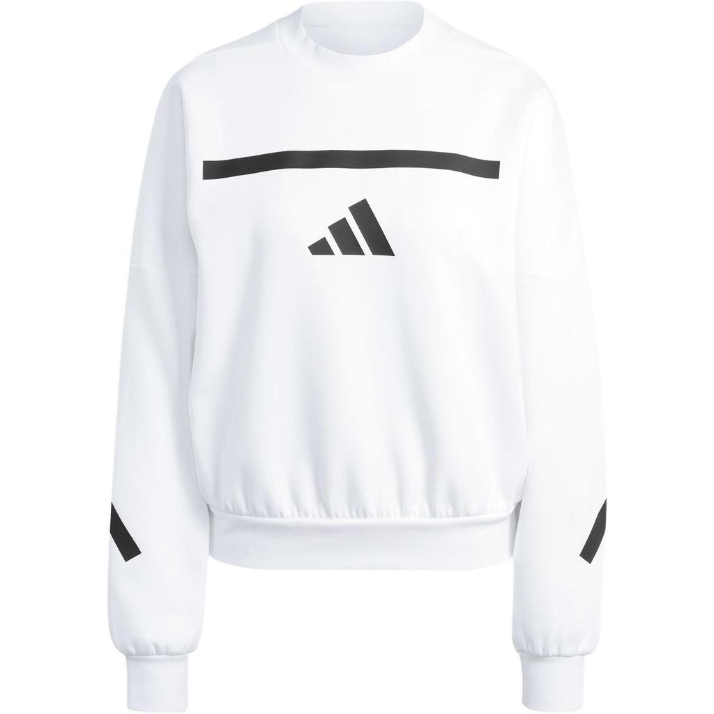 Adidas Z.N.E. True Healing Series FW24 Sportswear Black Label Uniform Pullover Long Sleeve Sweatshirt Women Sweatshirt White JI7554