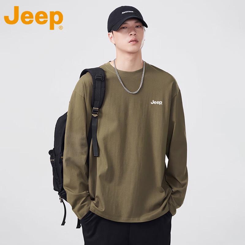 Jeep Men's Pure Cotton Long Sleeve T-Shirt