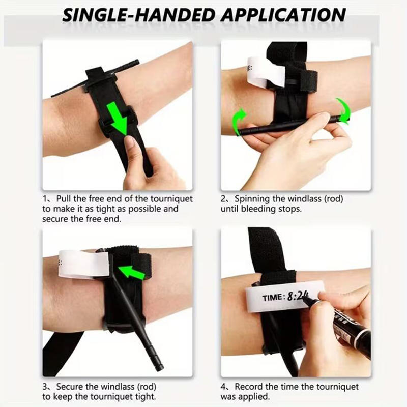Tactical Windlass Tourniquet 38 * 750mm One-Handed Operation for Outdoor Emergency Rescue Combat and First Aid Medical Tool