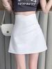 Spring 2024 Women's High Waist Pleated A-Line Skirt - Korean Style