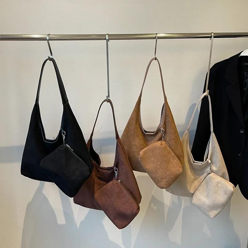Large Capacity Monochromatic PU Shoulder Bags for Leisure  Simple Sweet Bag  Soft and Versatile  Pendular Crossbody Bag  Fashion