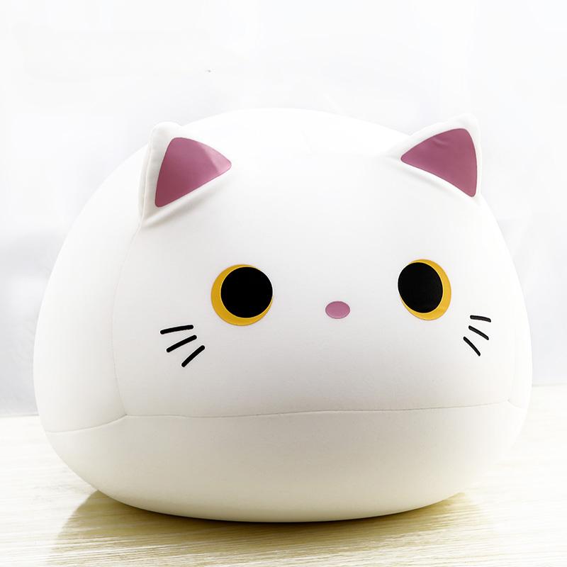 Подушка для дивана поясная подушка кошка кукла милая подушка в виде животного подарки для девушки круглая подушка легкая роскошная студенческая декоративная подушка 30x30cm белый 13985₽