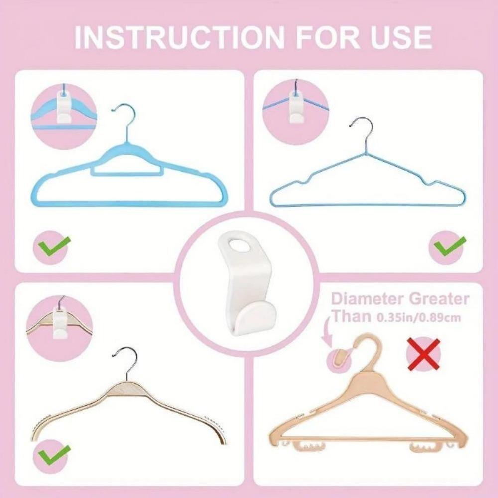 Gardırop Bağlantı Askıları için Mini Askı Gardırop Alanından Tasarruf Edin Bağlantılı Basamaklı Plastik Mont Düzenleyici Giyim Depolama Ev
