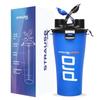 STRAUSS Podwójny Shaker Pro | Shake Proteinowy Przed i Po Treningu w Podróży | Szczelny Materiał Bez BPA | Podwójna Butelka Shaker | Butelka Shaker Proteinowy na Siłownię