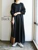 Andit Maxi Sizes M and L Women's Fleece-Lined Loose-Fit Dress, (L, Black)