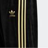 Adidas Originals Clover Velour Pants With Striped Embroidered Logo Men Bottoms Black HR3443