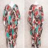 2022 Print Cover-ups Sexy Hand Weaving Deep V-neck Summer Beach Dress Tunic Kaftan Women Beachwear Swimsuit Cover Up Robe De Plage Q1289