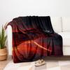 "Flaming Blade Warrior Fantasy Art Print"Blanket Flannel Throw Blanket for Sofa, Bed, Travel, Camping, Office, Couch, Chair, And Bed Gift fo