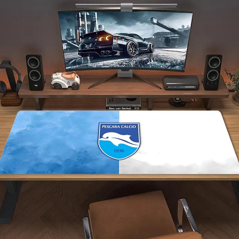 Pescara Calcio Color Mouse Pad Large Gaming Table Cushion Non-slip Laptop Tablet Big Mousepad XXL Mat Mini PC Playmat With Lock edge