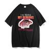 Funny I Am Fighting My Demons and They Are Winning T Shirts Women Casual Loose Tshirt Cute Kawaii Mouse Meme Graphic Unisex T-shirt