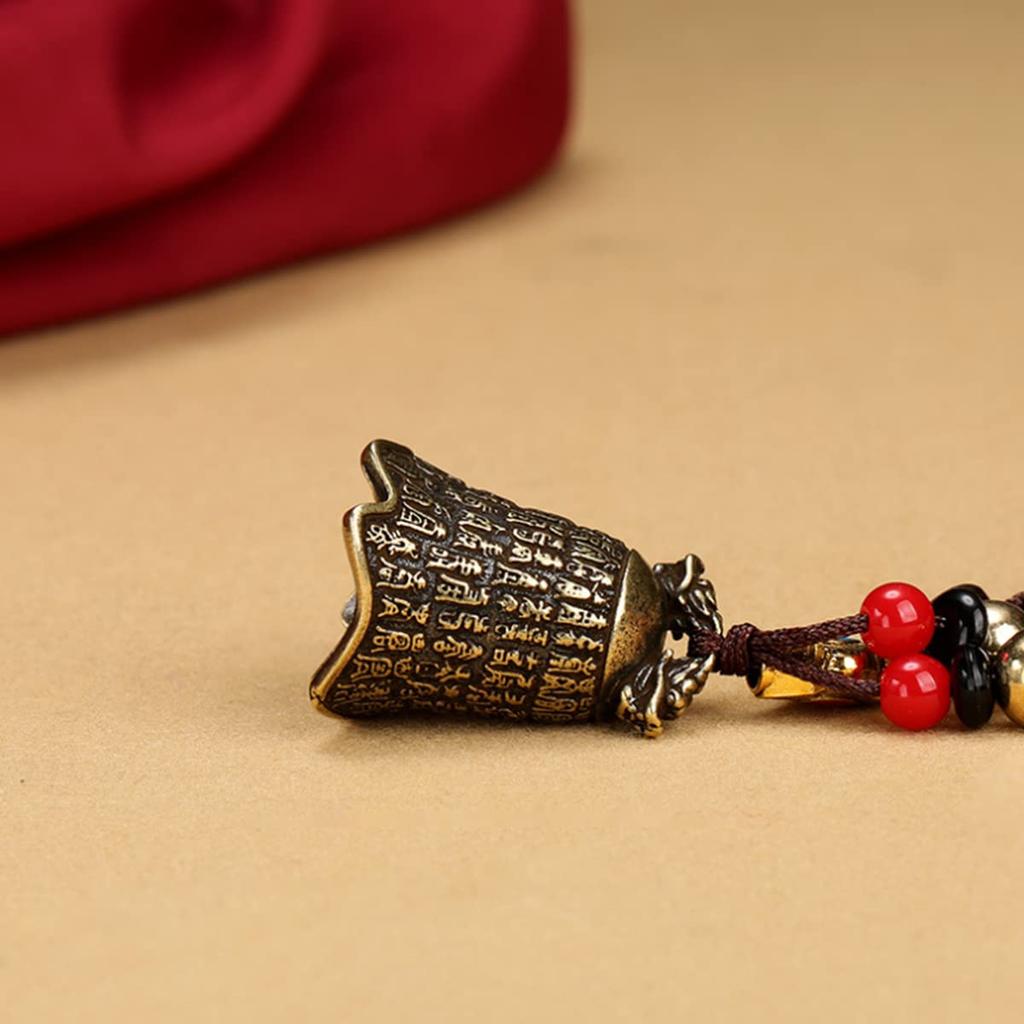 Bell Keychain Good Sound Bell Feng Shui Wind Chime Brass Small Bell Momofuku Buddhist Bell Good Luck Feng Shui Goods Luck Good Sound Amulet [Lanito]
