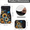 Sunflower with Butterfly Universal Car Floor Mats Set,4 Pack  All Weather Car Floor Carpets Protector Rugs for Women Driver Gift