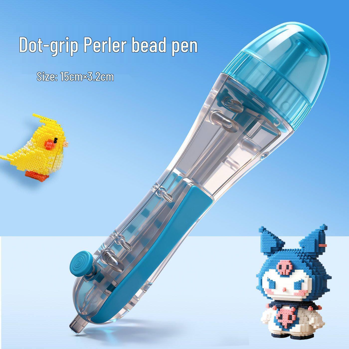 Upgraded 2.6mm Perler Bead Pen Tool & Material Kit - Fused Beads Set Compatible with Mard Model синий