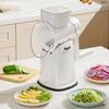  Rotating Cheese Grater with Handle Vegetable   Round Cutter Kitchen Food Chopper White 10 Blades 