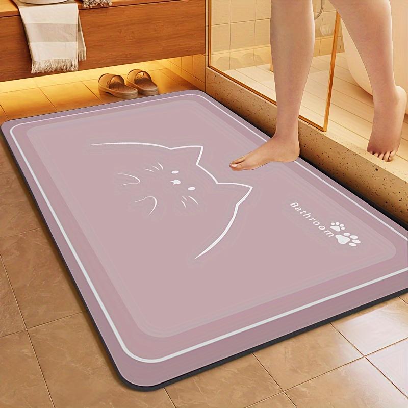 Ultra-Absorbent Diatomaceous Earth Bath Mat - Quick Dry, Non-Slip, Soft & Comfortable For Bathroom