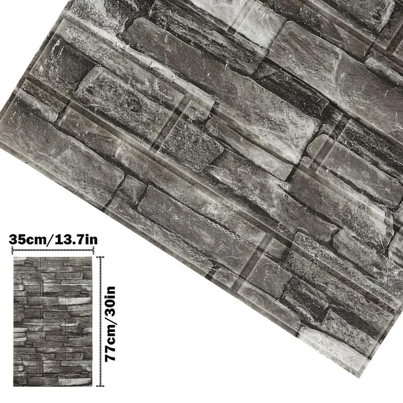 Foam 3D Decorative Wall Stickers Adhesive Panel Home Decor Living Room Bedroom House Decoration Bathroom Waterproof Wallpaper