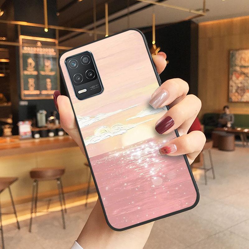 Painted Flower Phone Case for OPPO Realme GT 2 Pro X2 Pro XT C25S 8 7 6 Pro 6i Realme GT Master C3 C21 C21Y C11 X3 SuperZoom