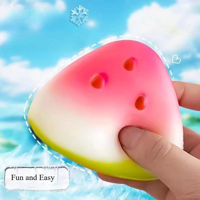 Anti-stress Squishys Watermelon Decompression Toys Soft Ice Skin Slow Rebound Decompression Squishy Stress Reliever Squeeze Toy