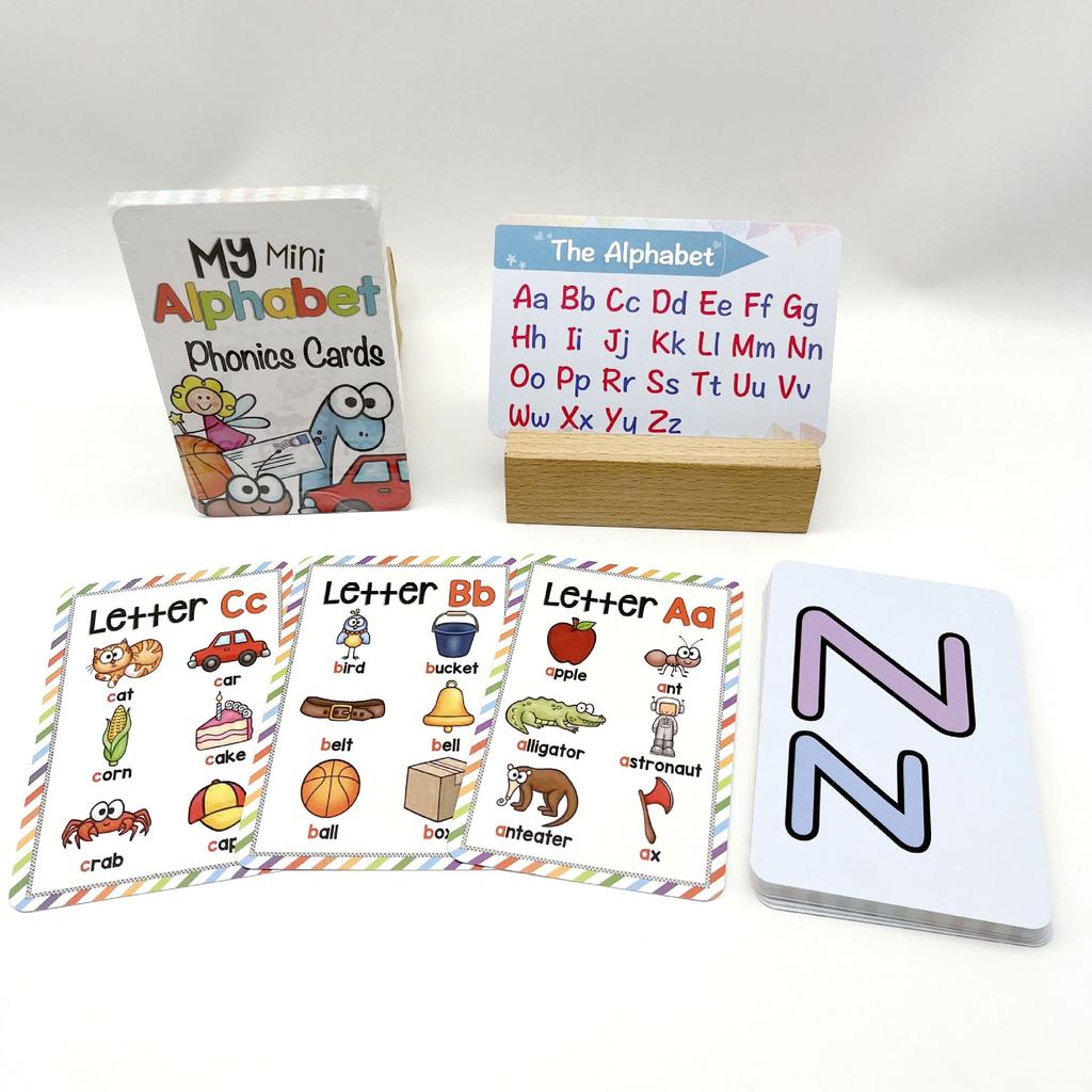 Non-Toxic 1/2Pcs English 26 Letters Alphabet Phonics Pocket Flash Cards Early Educational Learning English Word Toys