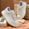 Men's Thick Soled Fashionable Versatile White Shoes Trendy and Comfortable Men's Outdoor Travel Shoes