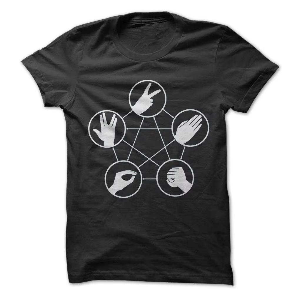 2025 new Rock Paper Scissors Lizard Spock  Funny Men TShirt 100 Cotton Big Bang Theory Highquality comfort S