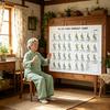 Tableau d'exercices de Tai Chi sur chaise pour seniors Plan d'exercices structuré de 30 jours avec Tai Chi assis et exercices de marche