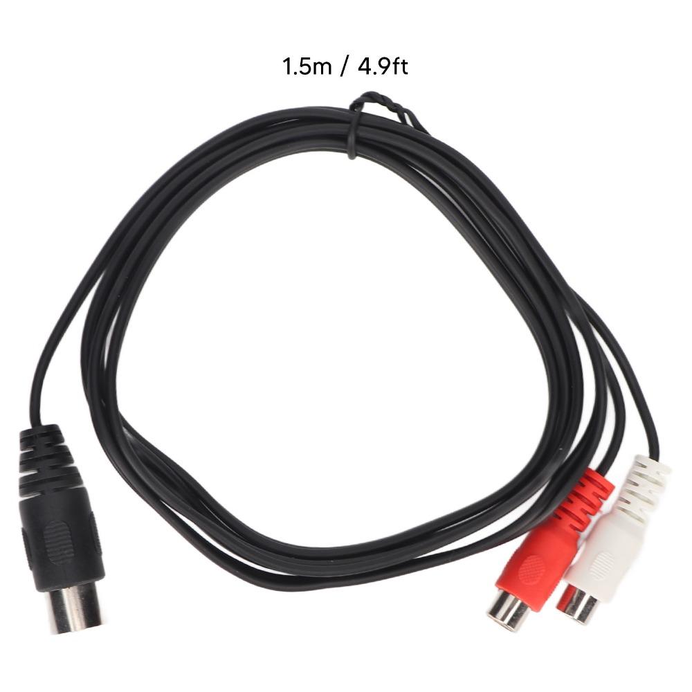 Plug and Play 8 Pin Din To 2RCA Adapter Professional 8 Pin Male To Female 2RCA  Sound Equipment