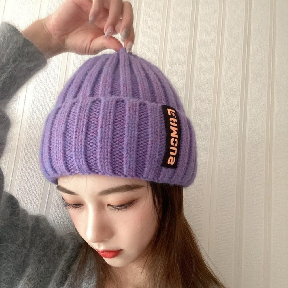 Soft Knit Beanie Solid Color Crochet Hat Fashion Winter Hat  Men Women